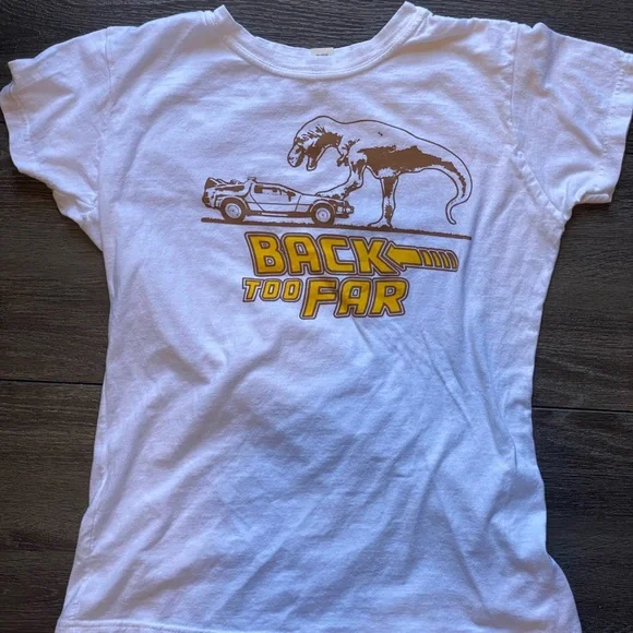 Back Too Far | Women Cotton | T-Shirt | Sci Fi | Time Travel | Dinosaur - Picture 5 of 6